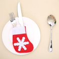 thumbnail image 2 of Otra decoración navideña: juego de 8 cubiertos navideños para mesa y cena, cubiertos, cuchillos, tenedores, calcetines, bolsas navideñas, decoración para el hogar, comedor, 2 of 4