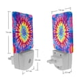 thumbnail image 7 of PhooArto Colors Tie Dye Pattern Plug in LED Night Light Auto Sensor Dusk to Dawn Decorative Night for Bedroom, Bathroom, Kitchen, Hallway, Stairs, Baby's Room, Energy Saving, 7 of 7