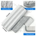 thumbnail image 2 of Oshang Flat Mop Head Refill 2 Pack - White and Grey - Replacement Mop Pads, Microfiber Cleaning Pads for Oshang Flat Mop and bucket, 2 of 6