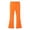 00#Orange597, variant on Lullu Girls Ruffle Flared Leggings Casual Pull On Skinny Stretch Pants, Black, Sizes 4-16