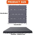 thumbnail image 3 of 44 Pack Plastic Interlocking Deck Tiles, 12"x12" Interlocking Patio Tiles, All-Weather Indoor Outdoor Use, Floor Decking Tiles for Garden Lawn Swimming Pools Porch Poolside Balcony Backyard, 3 of 9
