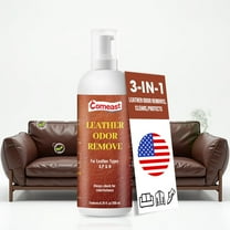Leather Odor Remover, Cream, Cleaner and Conditioner - Protect, Restore Leather Couches, Furniture, Car Interiors, Jackets, Shoes, Other Items - Unscented, 6.76 fl oz
