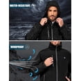 thumbnail image 4 of Little Donkey Andy Men's Lightweight Winter Jacket Hooded Windproof Warm Insulated Jacket for Ski Hiking (Pure Black S), 4 of 6