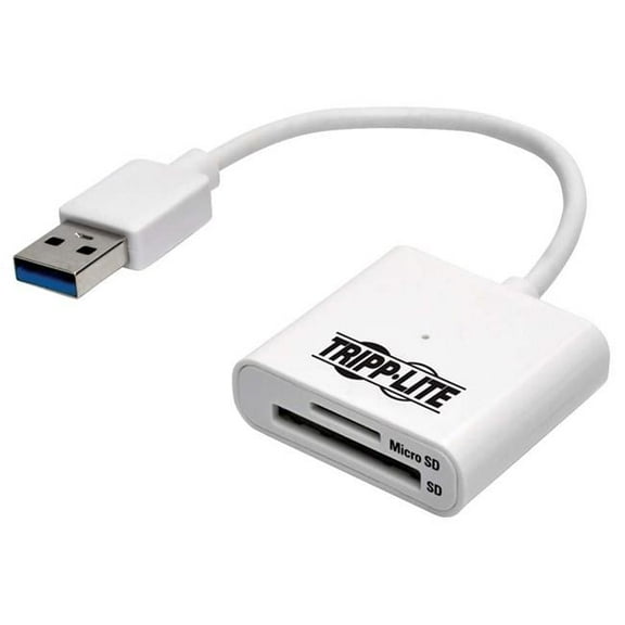 Tripp Lite  6 in. USB 3.0 SuperSpeed SD & Micro SD Memory Card Media Reader with Built-In Cable