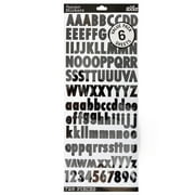 Wilton Black, Gold, & Silver Futura Alphabet Vinyl Stickers