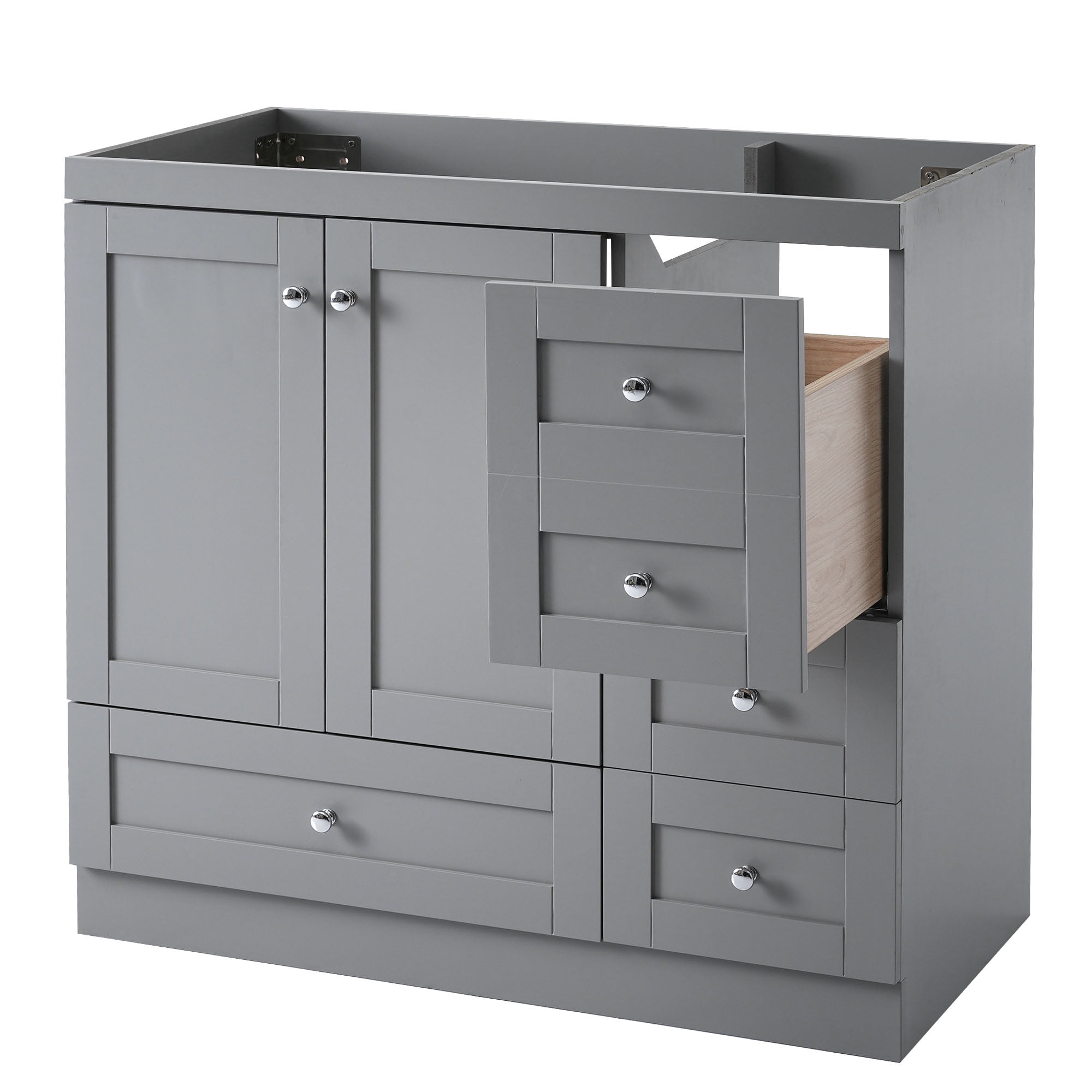 MAYEERTY 36" Bathroom Vanity - Cabinet Only, Sink Not Included, Versatile Design for Bathroom Organization