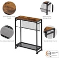 thumbnail image 6 of Small Space Side Table with Magazine Rack - Rustic Brown End Table, 6 of 9