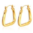 thumbnail image 5 of Celvieroot Big Chunky Hoop Earrings for Women Silver Gold Stainless Steel Hoop Earrings Oval Thick Hollow Tube Hoop Earrings, 5 of 6