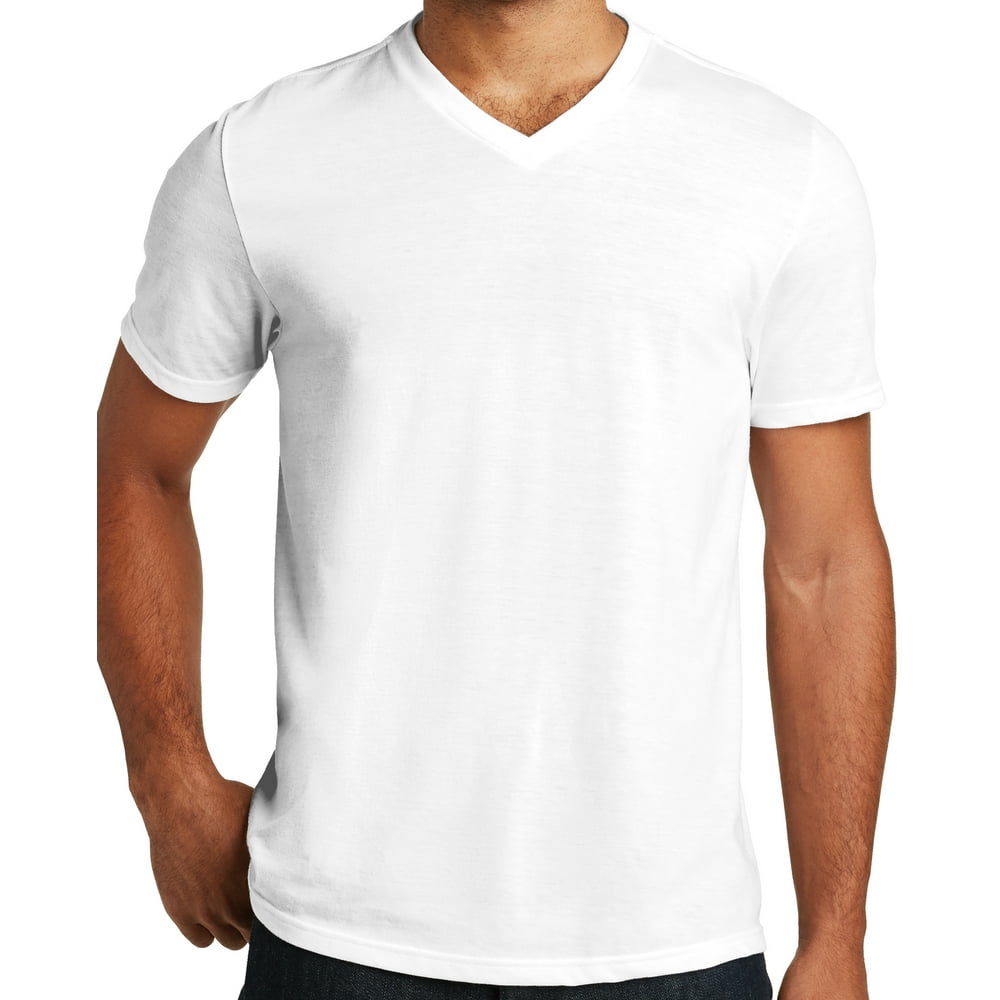 Buy Cool Shirts - Mens Lighweight TriBlend V-neck Tee Shirt, White, 4XL ...