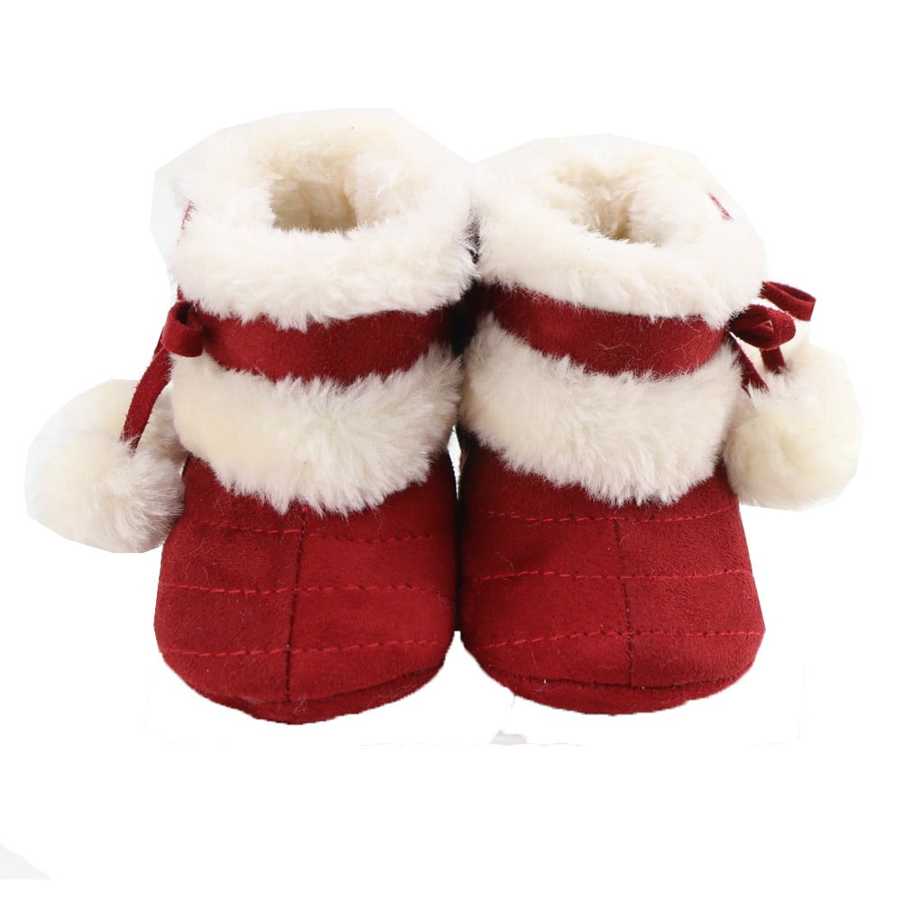 red boots with white fur