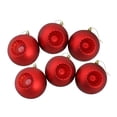 thumbnail image 2 of 6ct Matte Red Hot Retro Reflector Shatterproof Christmas Ball Ornaments 4", 2 of 3