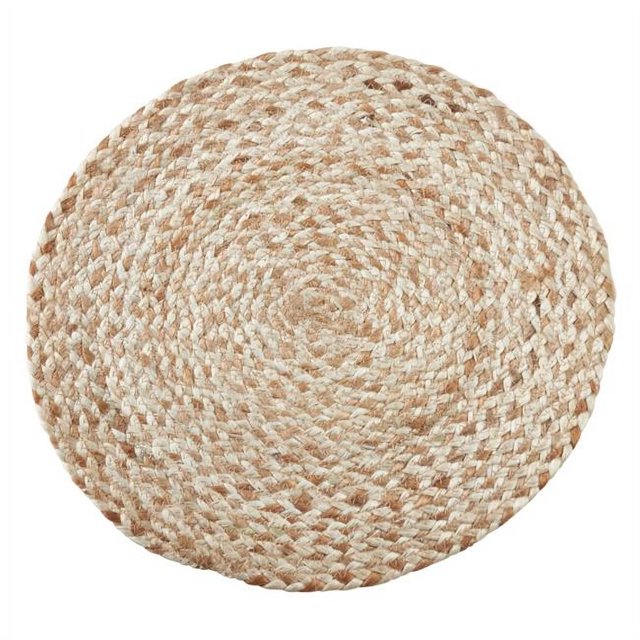 SARO 3168.N16R Napperons en Jute avec Motif Tressé Naturel - Ensemble de 4