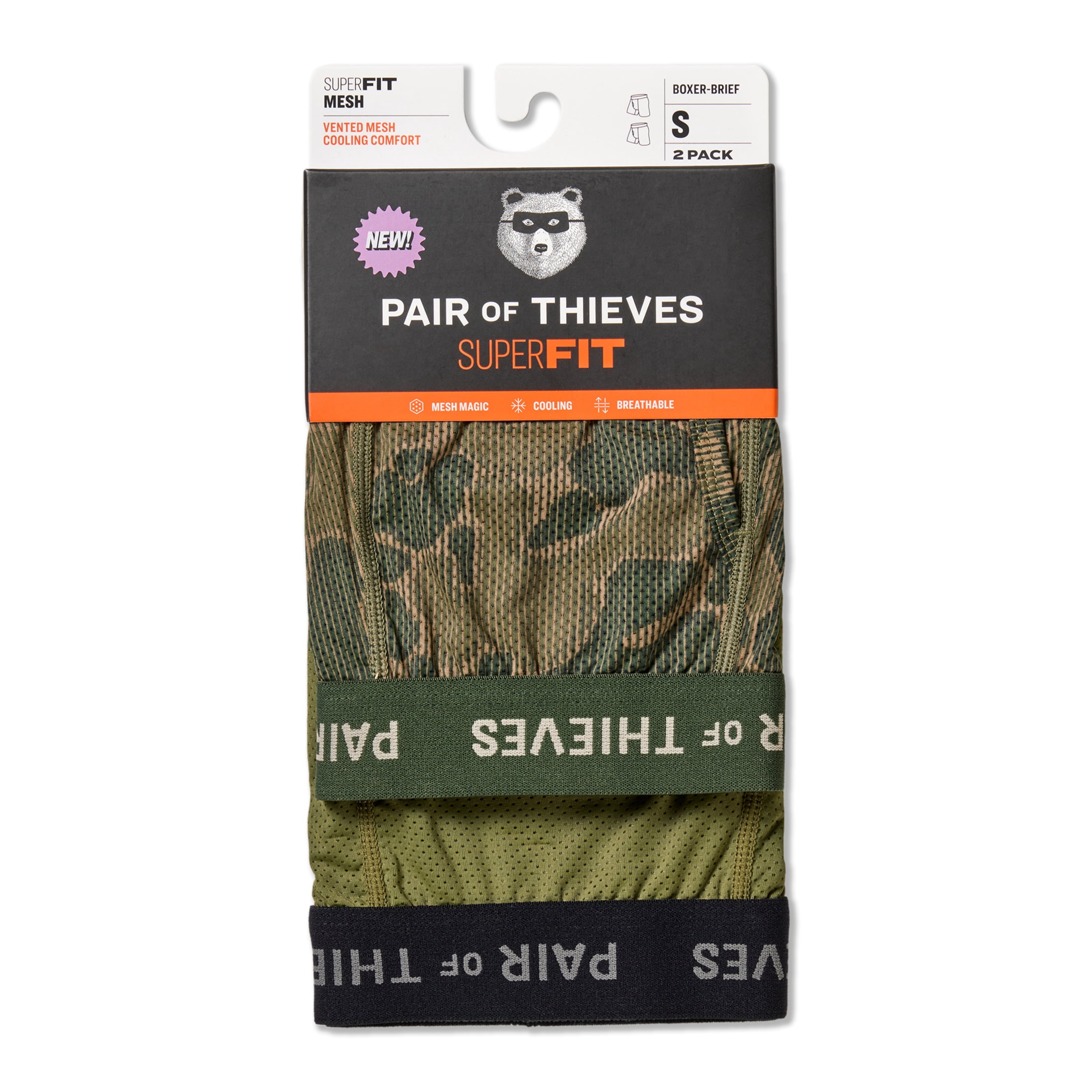 SuperFit Mesh Boxer Brief Olive 2pk L