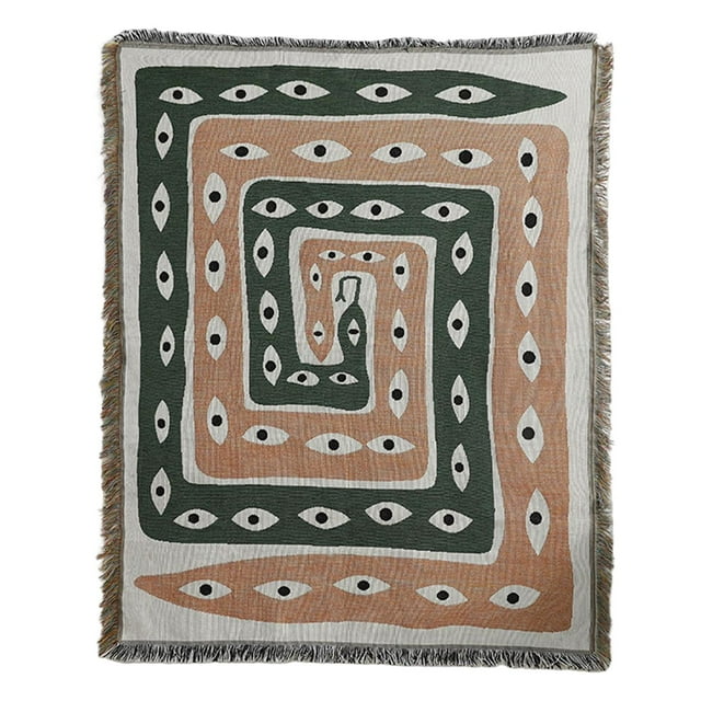 Boho Manta de punto Manta tejida Edredón con borla Sofá Manta decorativa para coche Viaje a hogar Sunnimix Tapices de pared