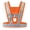 Orange White, variant on V Shape Reflective Vest High Visibility Cycling Safety Vest Running Gear, Universal Size-neonOrange-1Pc