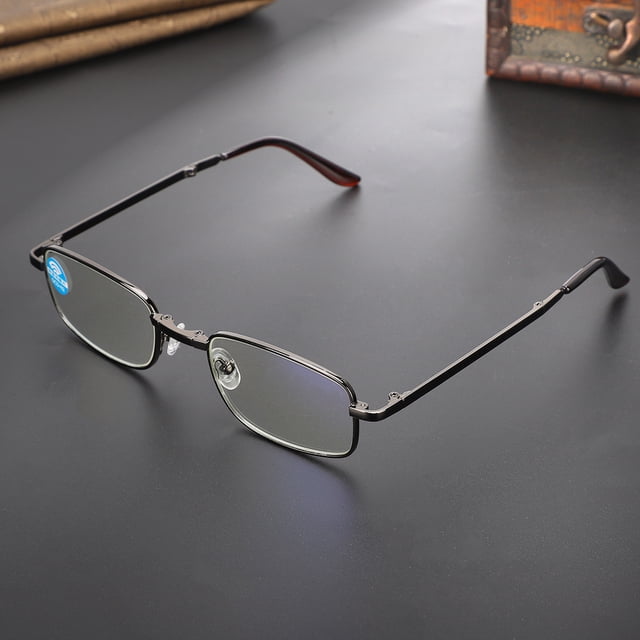 Gafas De Lectura Con Bloqueo De Luz Azul, Antifatiga, Plegables, Para Presbicia, Para Hombres Y Mujeres+400 Marco Negro