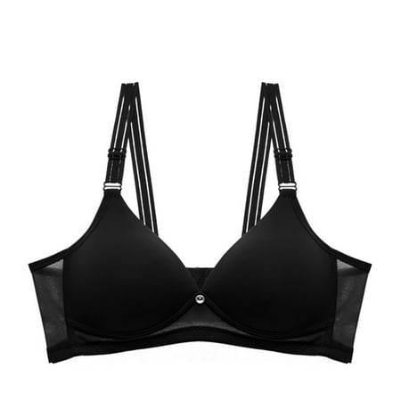 DJskiyers Summer Supportive Bras for Women Push up Seamless Bras No Underwire Yoga Bra Adjustable Straps Plunge Bra V Neck Underwear