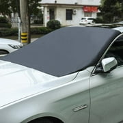 Black Front Windshield Snow Cover, 210x125cm Car Windshield Shade, for Car Truck and SUV, Winter Keeps Frost and, Autumn