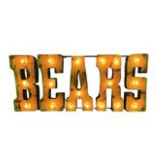 Baylor University "Bears" Lighted Recycled Metal Wall Decor