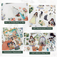 thumbnail image 2 of Transparent PET Precut Journaling Sticker Book for Junk Journal Supplies, Scrap Book, Stickers for Scrapbooking,A,1 * Journaling Sticker Book, 2 of 6