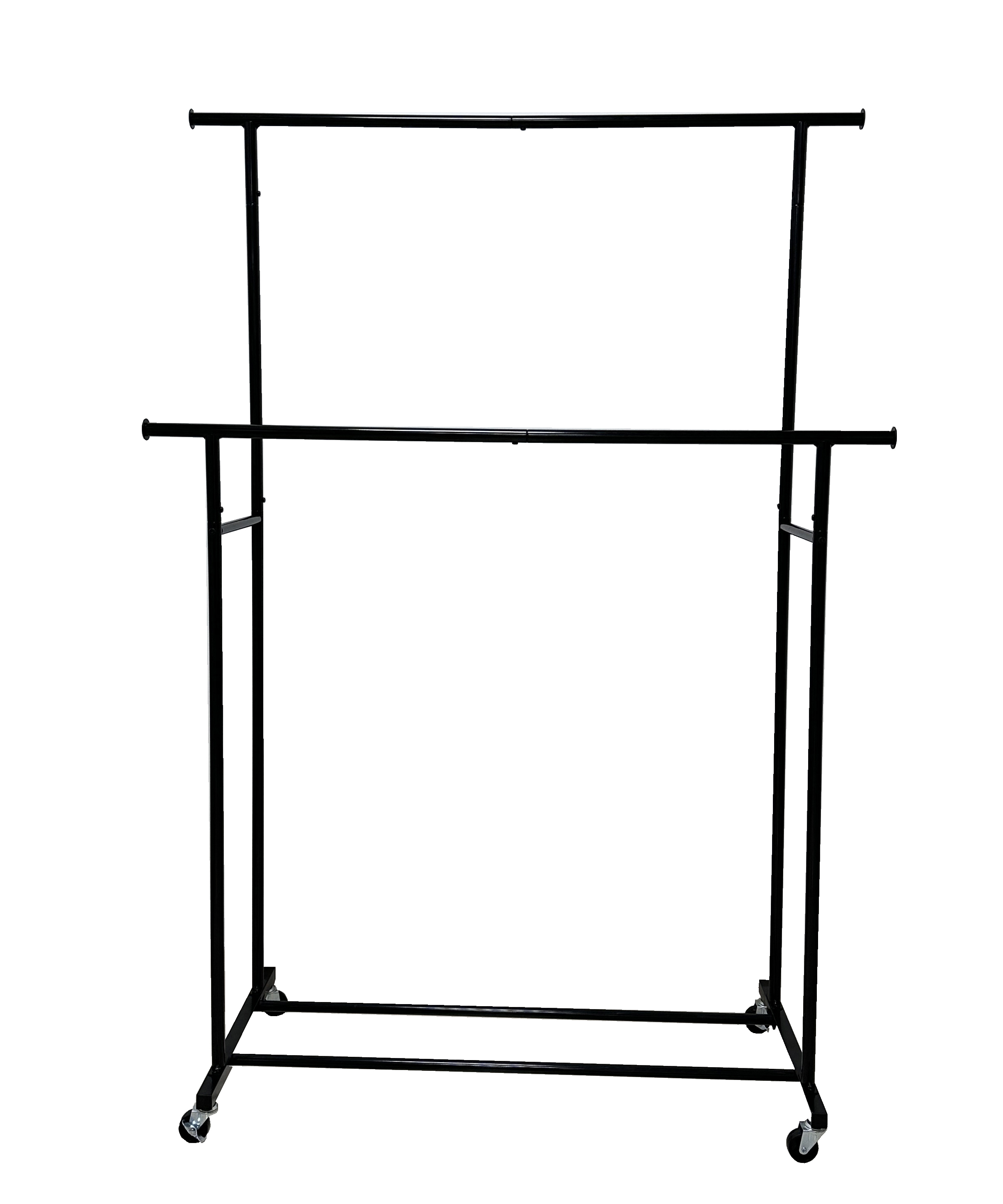 MAINSTAYS MAINSTAYS DOUBLE GARMENT CLOTHES RACK, RICH BLACK, METAL FRAME