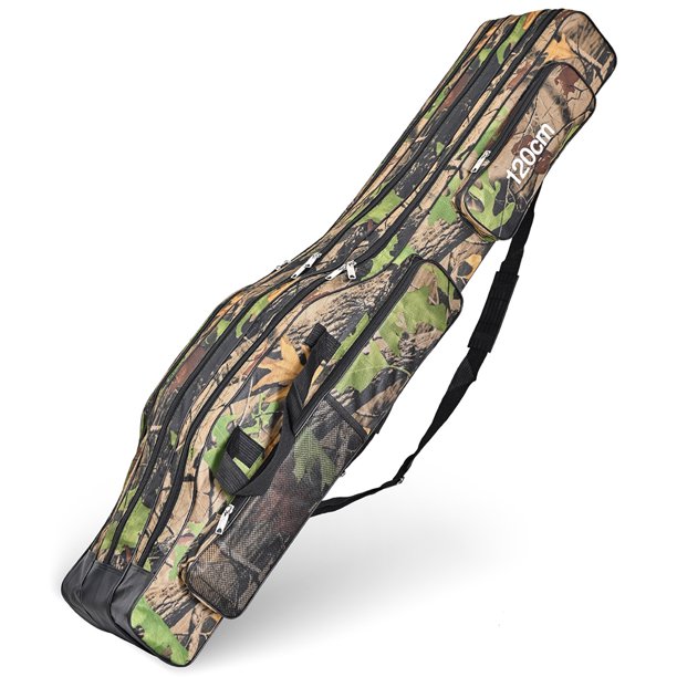 Bolsas de almacenamiento para equipos de pesca de 3 capas, multifuncionales, 120cm, para pesca al aire libre