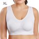 thumbnail image 1 of Sujetador sin costuras Wireless Hacer subir Lingerie Plus Size Yoga Sport Underwear, Blanco, XL Eigraketly AP002554-01, 1 of 7