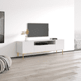 thumbnail image 3 of Nicole TV Stand for TVs up to 85", Mid-Century Modern Matte 75" Entertainment Center, TV Media Console with Storage Cabinets, 3 of 5