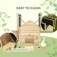 thumbnail image 3 of PawHut Duck Coop, Wooden Duck House with Openable Roof & Double Doors, Natural Wood, 3 of 9