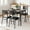 Black, variant on Table and Chairs for 4, 5 Piece Dining Table Set for 4,Modern Dining Room Table Set, Dinner Table Set for 4, Rectangular Dinette Set Furniture for Small Space, Apartment,Home,Office