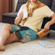 thumbnail image 5 of Fotbe Blue Watercolor Duck Pantalones Cortos de Pijama para Hombre, Ropa de Dormir, Pantalones de Pijama Cortos para Hombre-4X-Large, 5 of 6