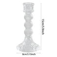 thumbnail image 2 of Taper Candle Holders Bulk, Clear Glass Candlestick Holders for Centerpieces, Modern Wedding Decor,Elegant Table Decorations for Dining, Anniversary,Party&Home Centerpiece Decor, 2 of 6