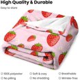 thumbnail image 4 of Pink Strawberry Blanket Soft Cozy Fuzzy Flannel Cute Throw Blanket for Girls teens Kids Toddlers Kawaii Throw Blankets for Couch Bed Sofa Strawberry Room Decor Blankets Gifts for All Season 50x60 Inch, 4 of 6