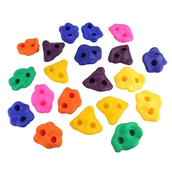 Climbing Holds Rock Wall Stones Hold Grips 20 Pcs For Outdoor