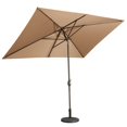 thumbnail image 5 of Clihome  10' x 6'5 Aluminum Rectangular Market Umbrella Brown, 5 of 5