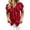 Red, variant on Women T-Shirts Elegant Blouse Tops With Ruffle Collar V-neck Ruffle Temperament Commuting Solid Color Classic Streetwear