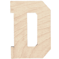 thumbnail image 1 of Krafty Supply - 10" Tall Birch Letter D | 1/4" Birch Plywood |Collegiate|Wooden Letter|Craft Alphabet Initials, 1 of 4