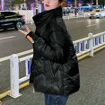 thumbnail image 4 of Chaquetas para mujer Prendas de abrigo Abrigo con cremallera de invierno de imitación Chaquetas largas y sólidas Abrigos de bolsillo Odeerbi ODB-3, 4 of 5
