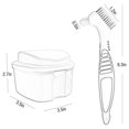 thumbnail image 2 of Denture Cleaning Toothbrush Double Brush Head Environmentally Friendly Soft Non-slip Handle Denture Toothbrush, 2 of 7