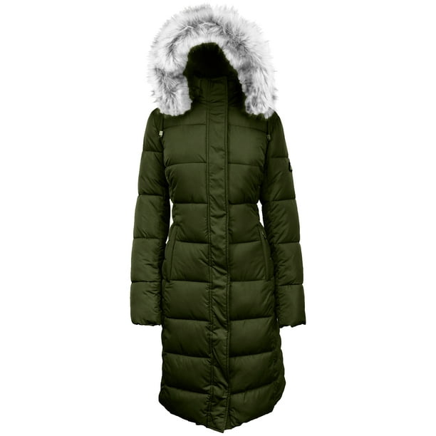 GBH Women's Heavyweight Parka Jacket With Detachable Hood Walmart