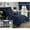 Navy, variant on Chic Home 20 Piece Fortville Complete Bed room in a bag super set. Pinch pleated design REVERSIBLE Comforter Set with