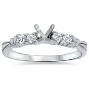 Pompeii 1/3ct Diamond Engagement Semi Mount Ring Setting 14K (G/H,I1)