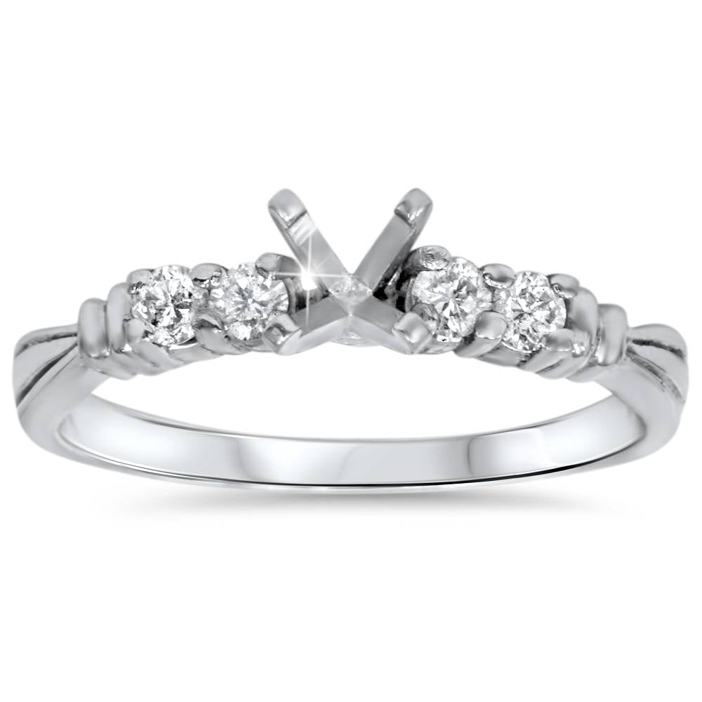 Pompeii 1/3ct Diamond Engagement Semi Mount Ring Setting 14K (G/H,I1)