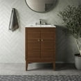 thumbnail image 2 of Ledger 24" Bathroom Vanity Walnut White EEI-5114-WAL-WHI, 2 of 9