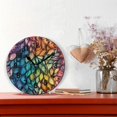 thumbnail image 2 of Yayeee 10" Wall Clock Battery Operated Quartz Round Silent Non-Ticking Home Decor, Colorful Dragon Scales Pattern, 2 of 6