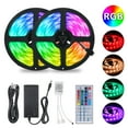 thumbnail image 3 of Tomshine Guirlande Lumineuse RVB 2x5 m 300 LED avec Télécommande IR 44 Touches, Cordeau à Intensité Réglable à Changement de Couleur, IP65 Résistant à l'Eau pour Décoration de Maison, Cuisine, Noël, 3 of 7