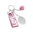 thumbnail image 4 of Llavero creativo de raqueta de tenis Macarena Llavero de Pelota de tenis rosado, 4 of 8