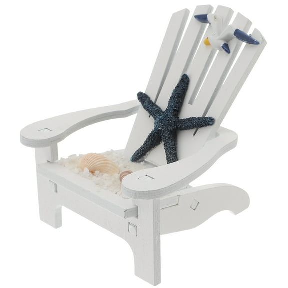 FELTECHELECTR 1Pcs Beach Themed Home Decor Small Beach Chair for Decorations Mediterranean Beach Decor 9.5X9X9cm