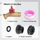 thumbnail image 5 of Adaptador de grifo para tanque IBC, accesorios para tanque de agua de 264 galones, conector de plástico de rosca fina de 2,44 pulgadas con grifo de latón de rosca G1/2, conector de contenedor IBC para, 5 of 7