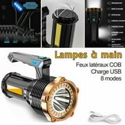 Super Bright 22000000LM LED Flashlight High Powered Torch USB Rechargeable Lamp